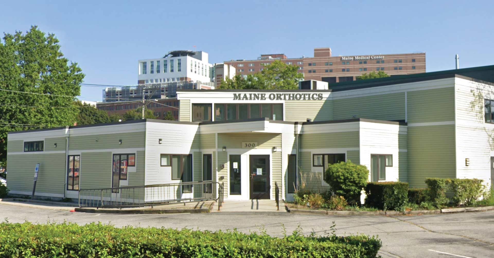 Maine Orthotics Exterior view of the Maine Orthotics office building in Portland, ME.