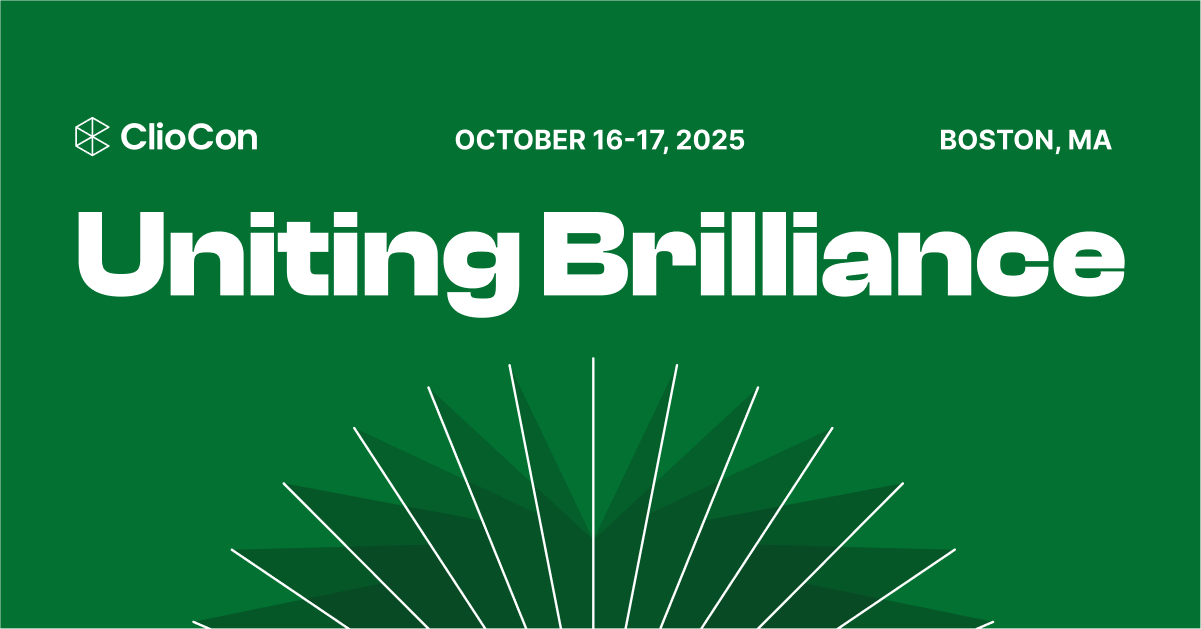 ClioCon 2025 banner reading "Uniting Brilliance"